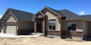 Custom gutters on a new home