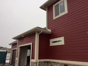 Custom gutters on a new home