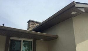 Custom gutters on a home