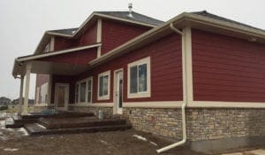 Custom gutters on a new home