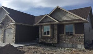 Custom gutters on a new home