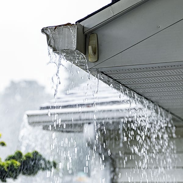 Custom gutters on a new home