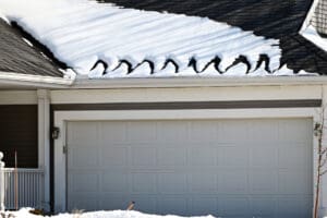 Heated wires or tape on the roof to melt snow or ice.